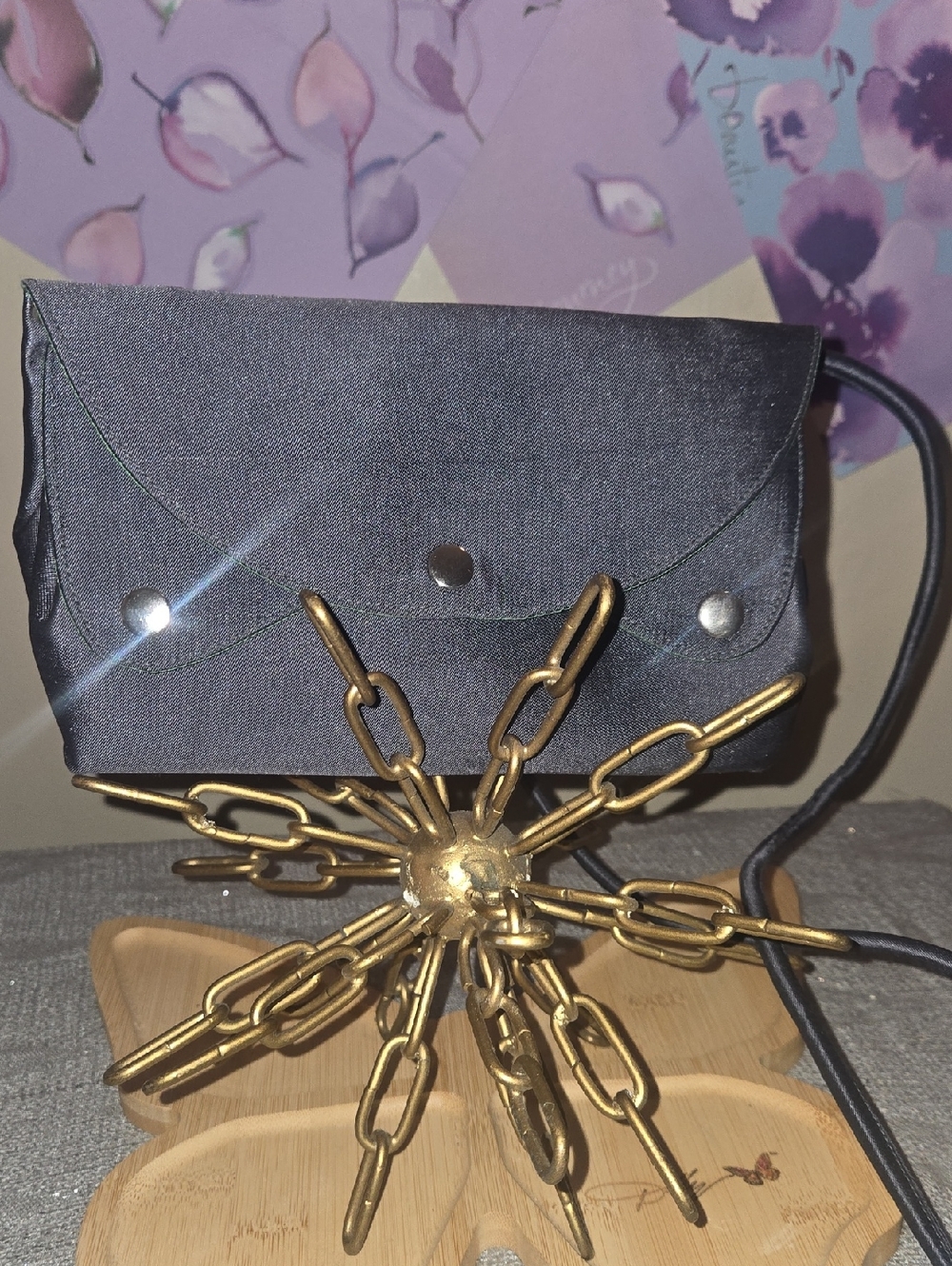 Women's Crossbody Envelope Bag in Charcoal Gray